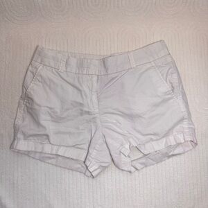 J Crew Chino Broken-in white 100% cotton womens shorts size 4 with pockets